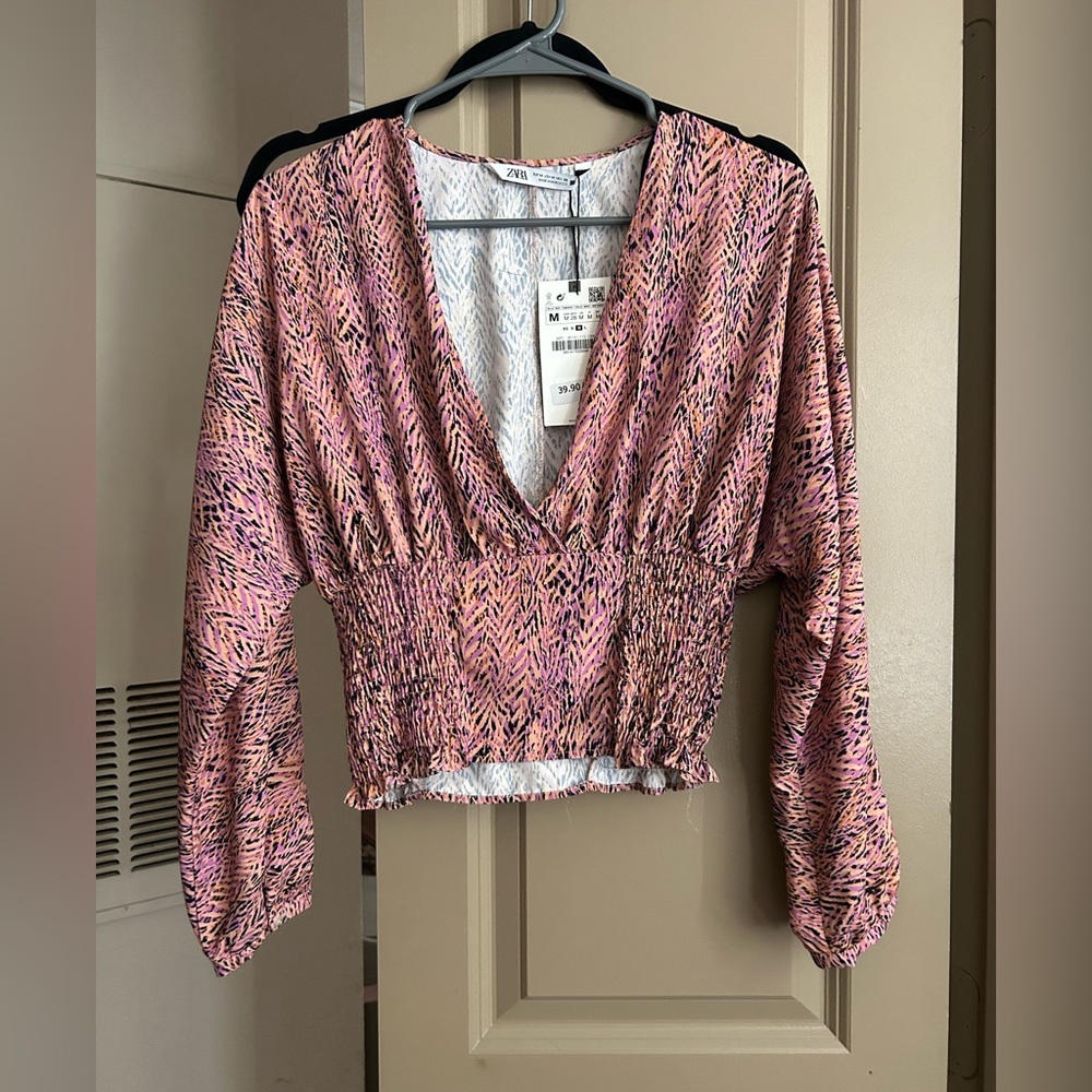 Flowy blouse crop top